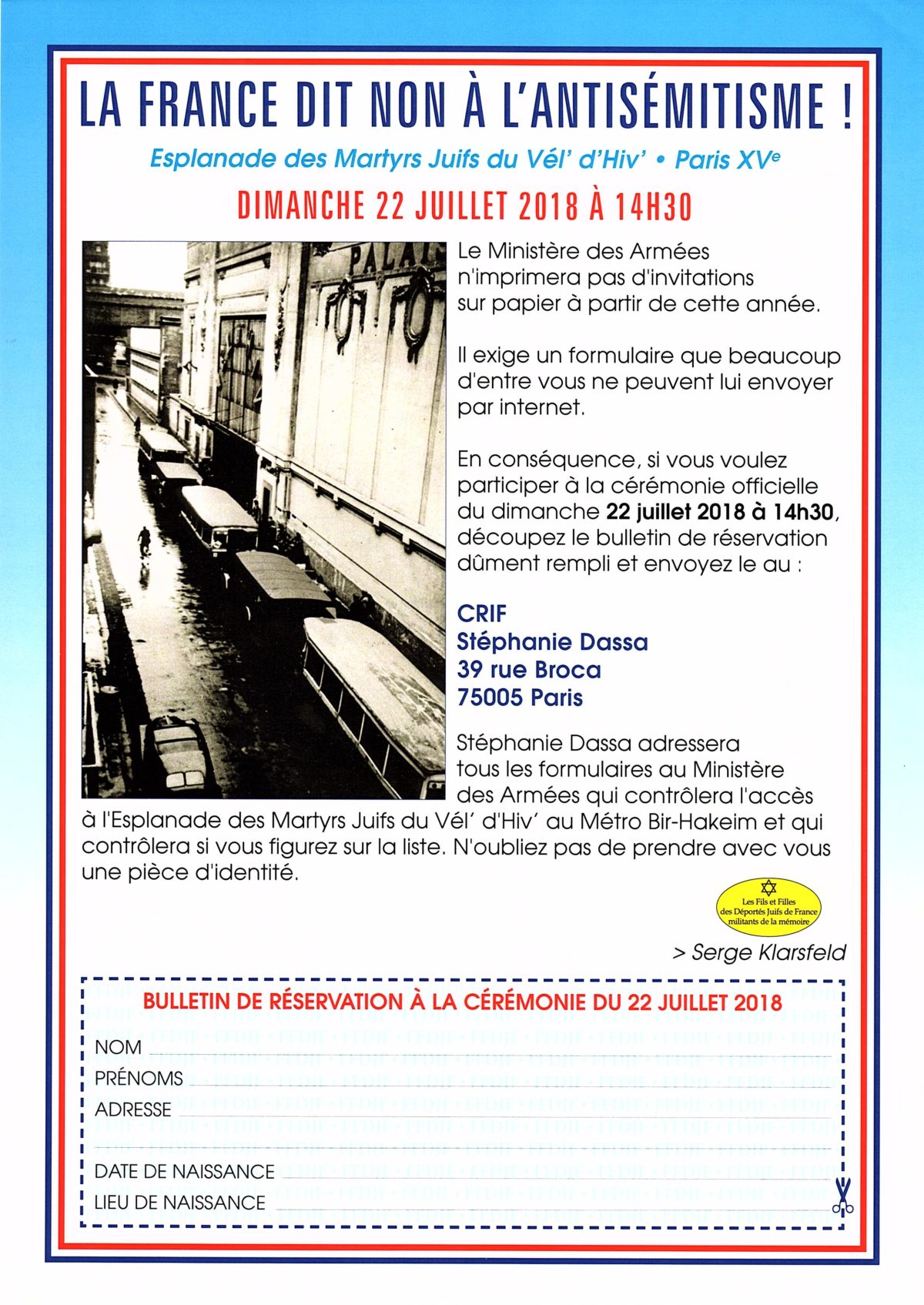 La Rafle Du Vél D'hiv Paris Juillet 1942 Laurent Joly Commémoration de la rafle du Vel’ d’Hiv’ - Muestros Dezaparesidos